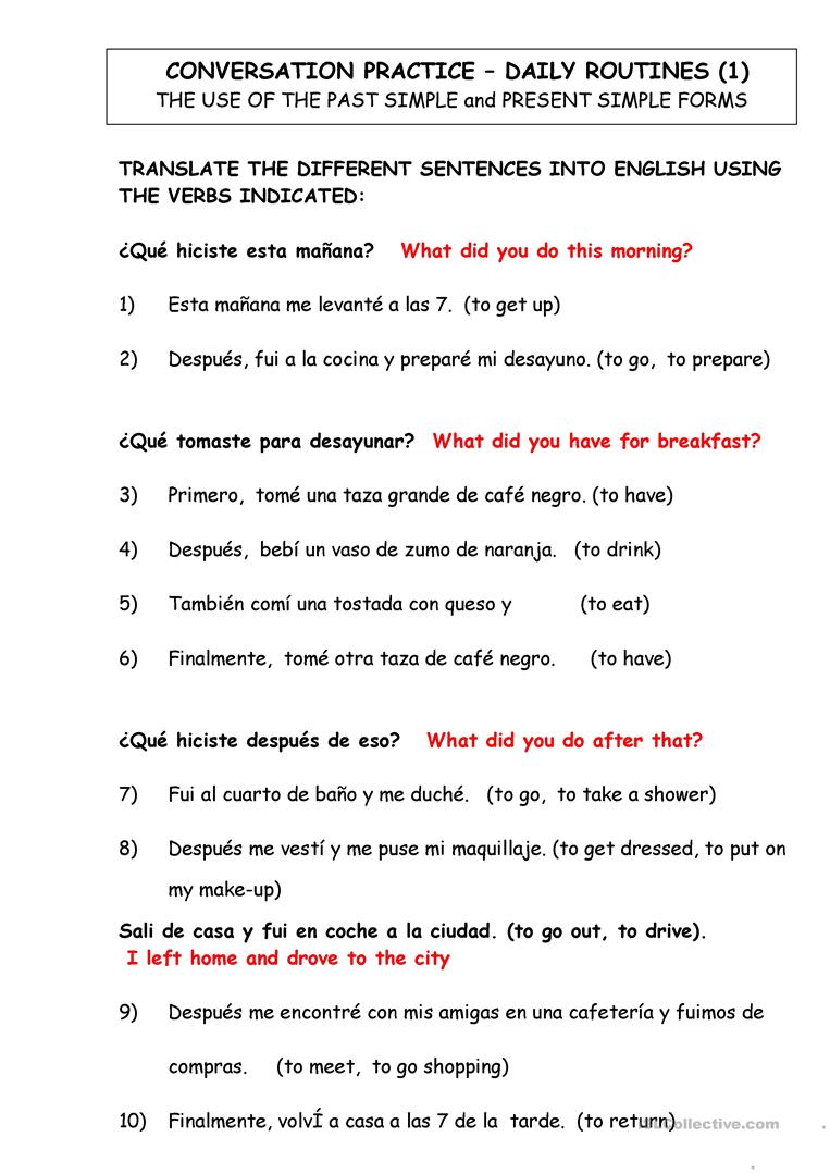 learn english from spanish worksheets